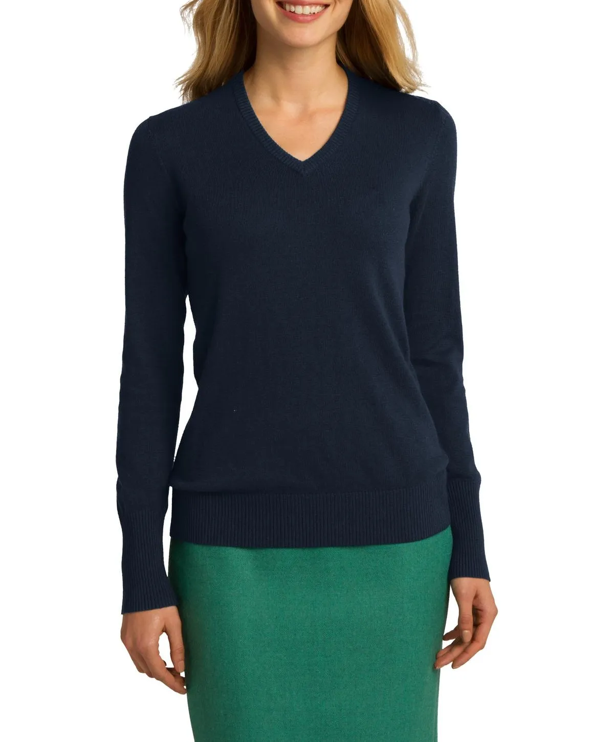 Non Restrictive Cuff JustBlanks Women's Casual V-Neck Lightweight Sweater
