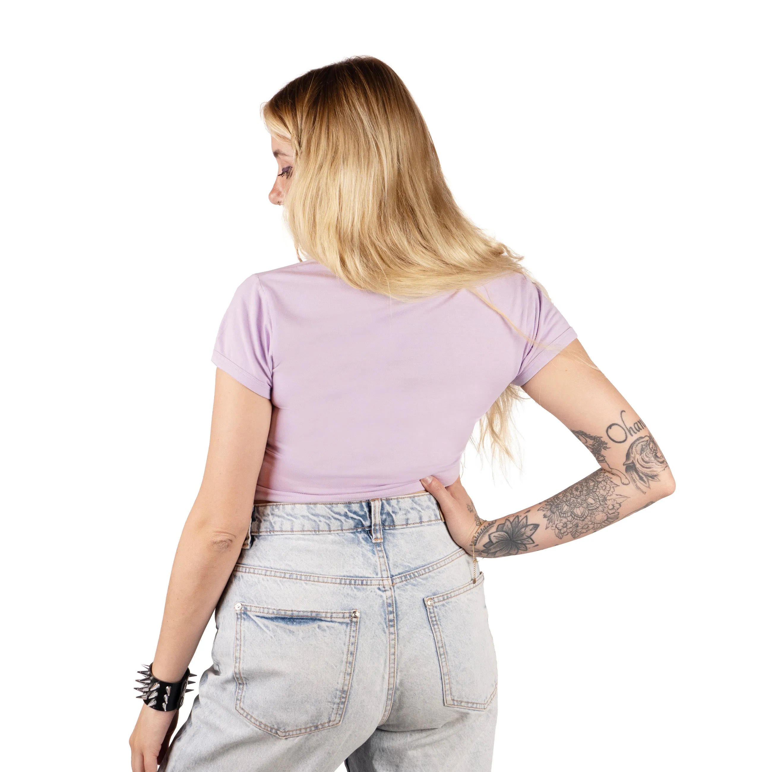 Everyday Comfort Style Daily Outfit Style Lavanda Moth - Crop Top