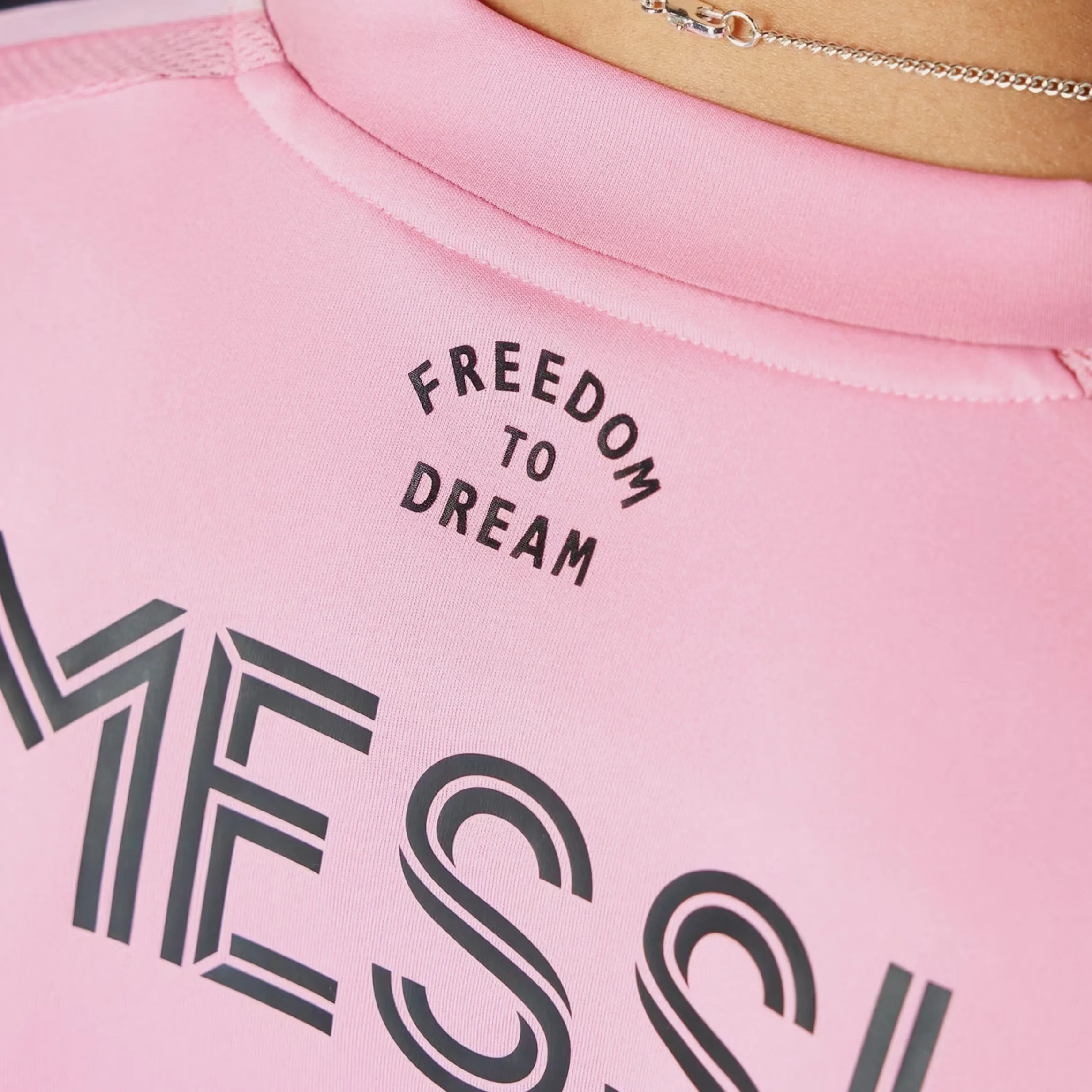 Inter Miami CF 25/26 Messi Home Mens Jersey (Easy Pink/Black) Low Profile Drop Shoulder Interlock Knit Structure
