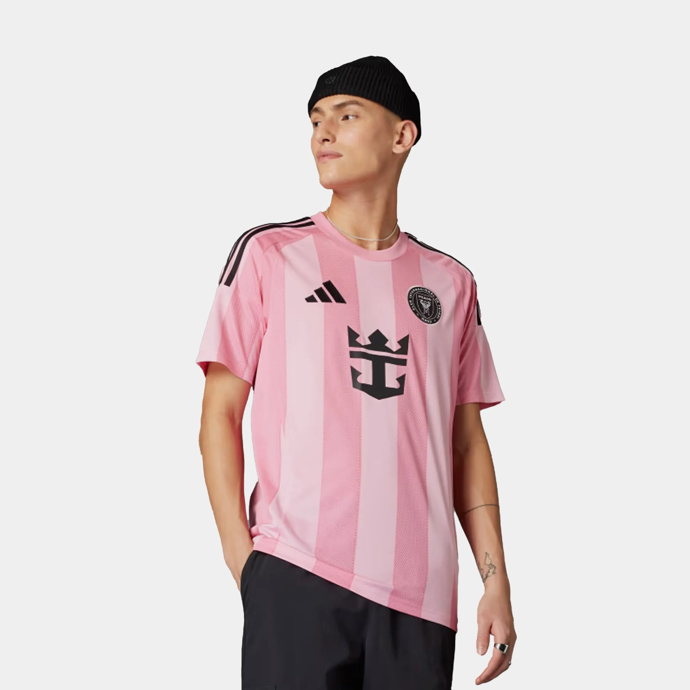 Abrasion Resistant Fabric Inter Miami CF 25/26 Messi Home Mens Jersey (Easy Pink/Black)