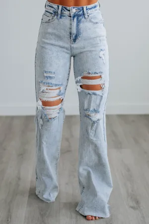 Chill Attire Georgia Risen Jeans - Light Wash