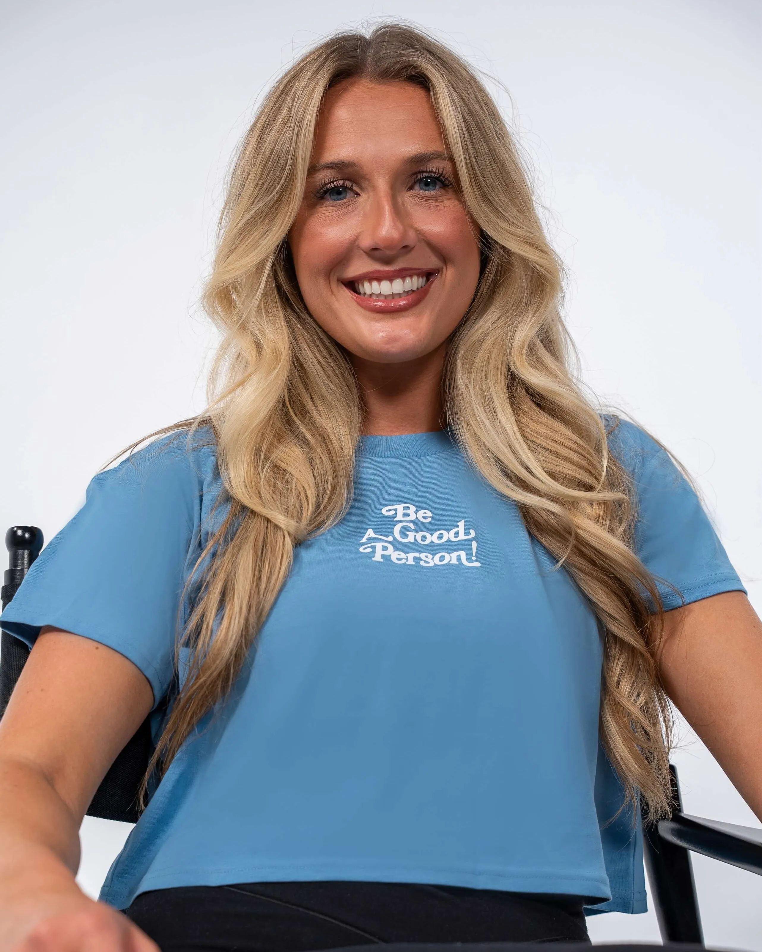 Exclamation Crop Top - Carolina Blue Casual Layers