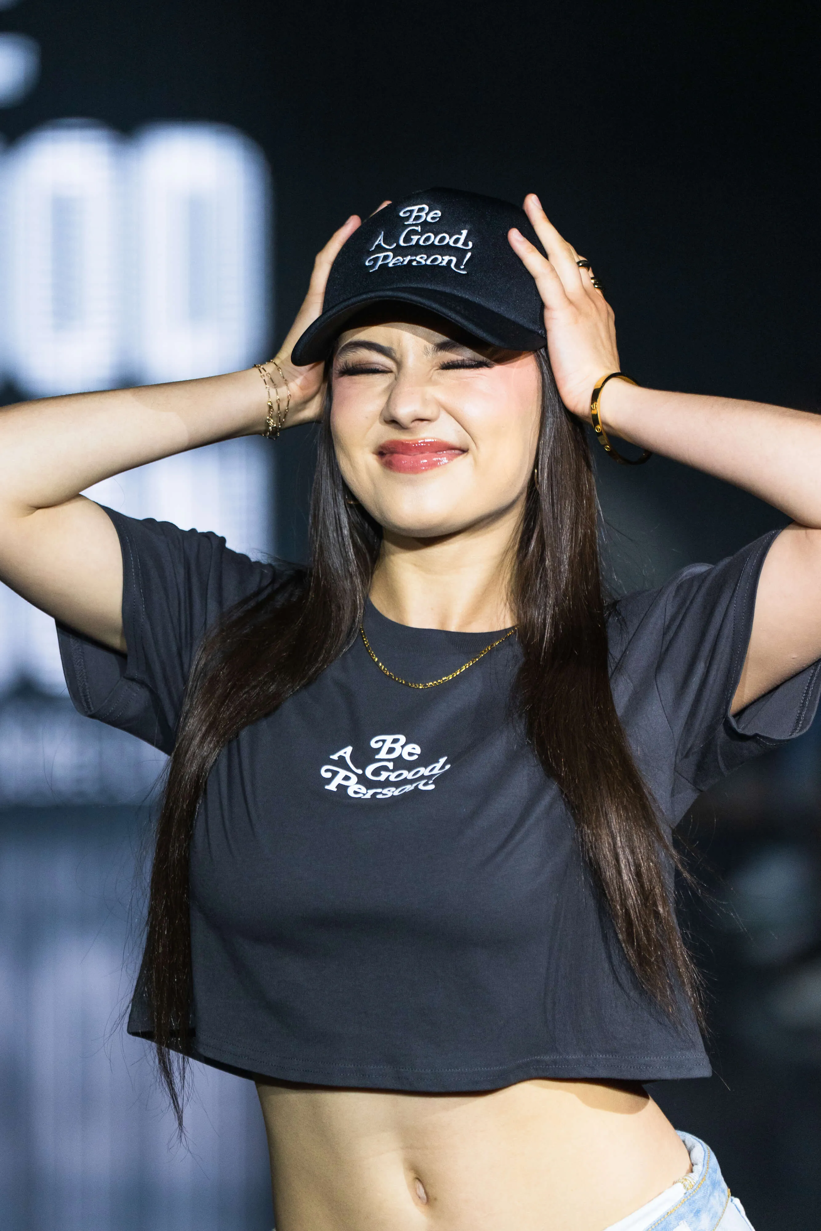 Fashionable Piece Simple Comfort Look Exclamation Crop Top - Charcoal