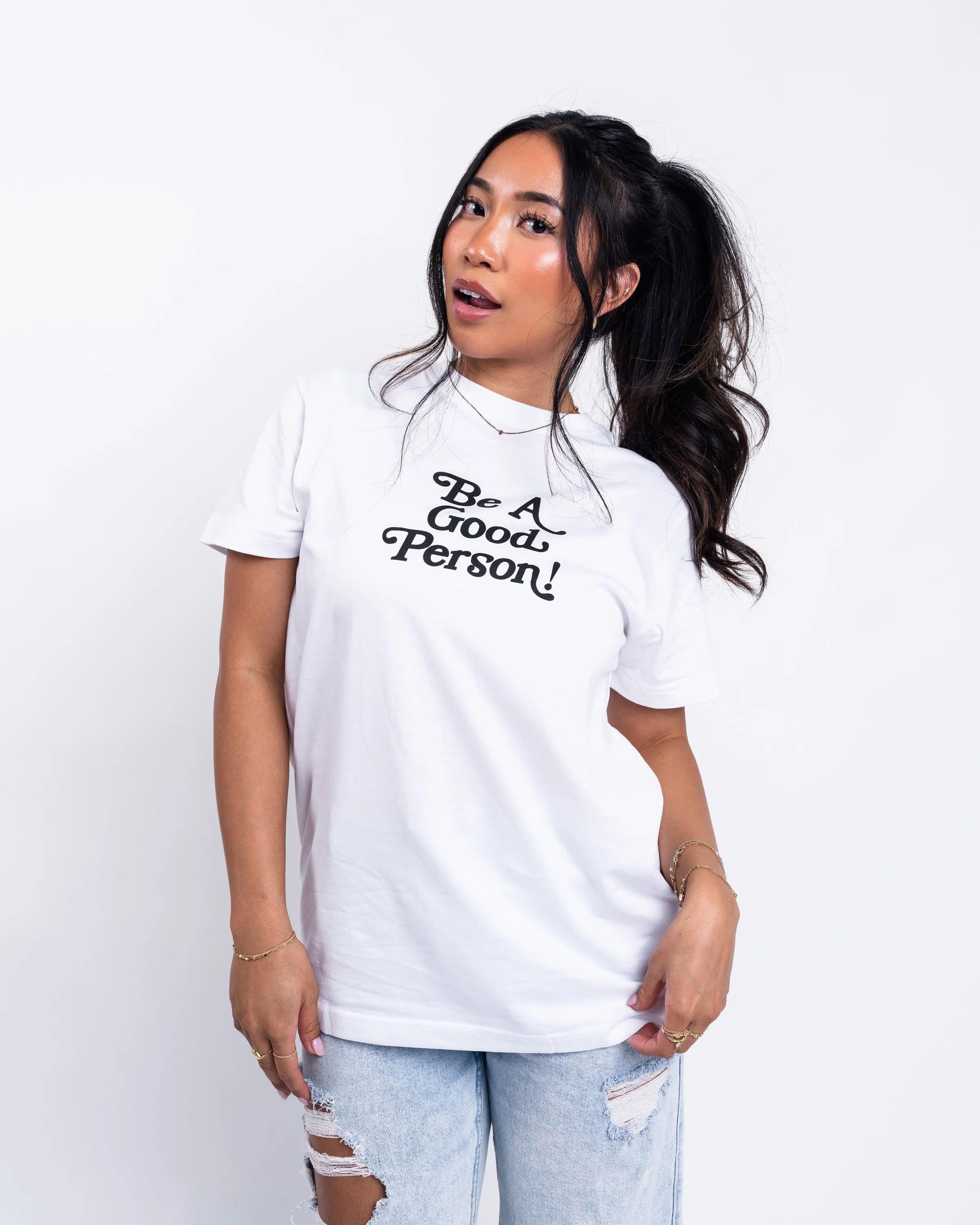 Casual Wear Exclamation T-Shirt - White