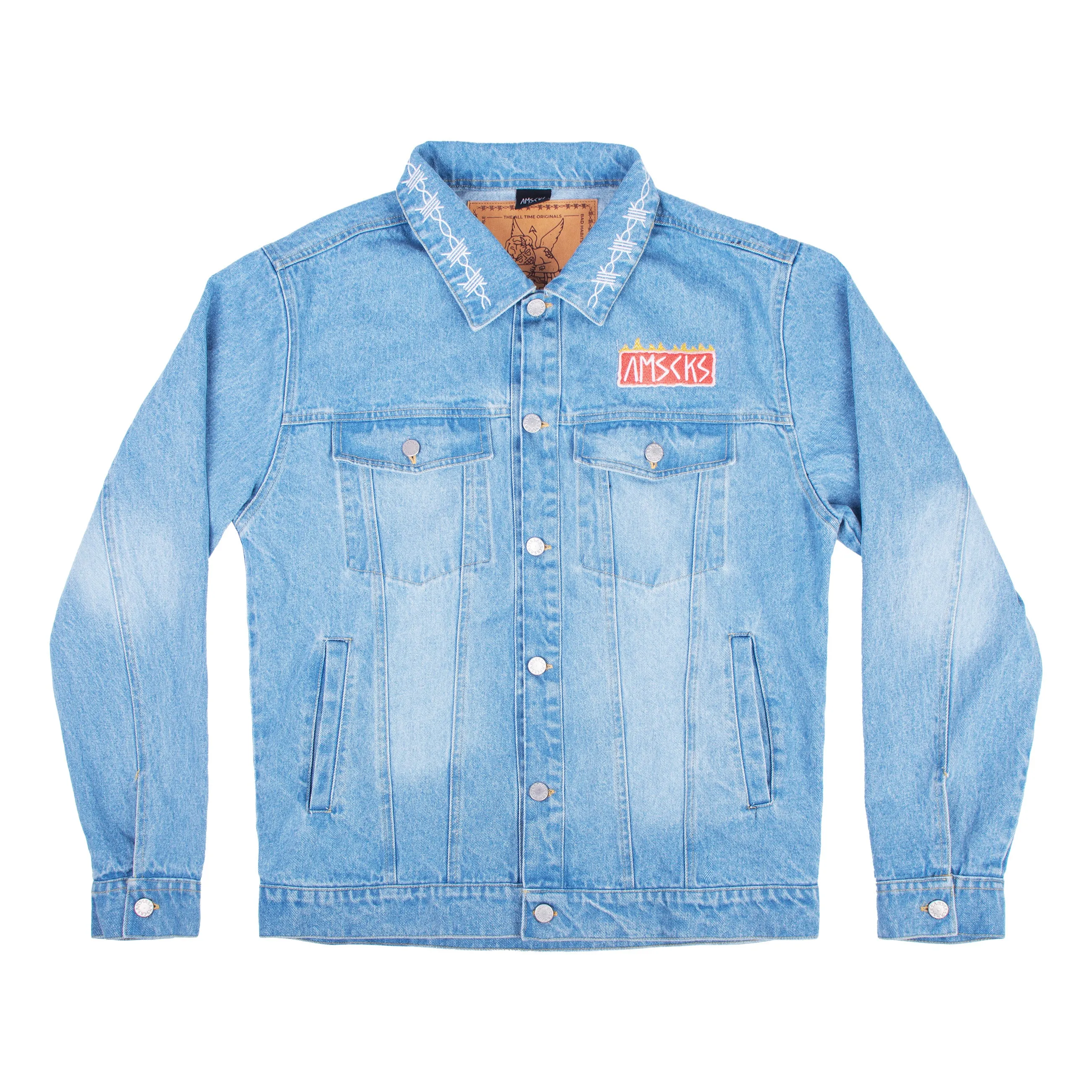 Minimalist Style NonIrritatingLining Fallen Angel ?C Denim Jacket