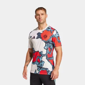 Soft Inner Lining Tight Motion FC Bayern 24/25 Pre Match Mens Jersey (White/Red)