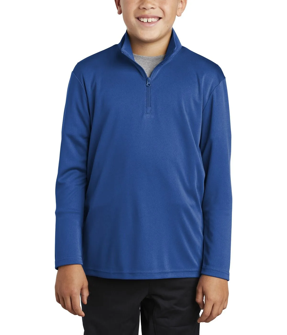 Butter Soft Finishing Durable Edge Binding JustBlanks Youth Quarter-Zip Cadet Collar Performance Pullover
