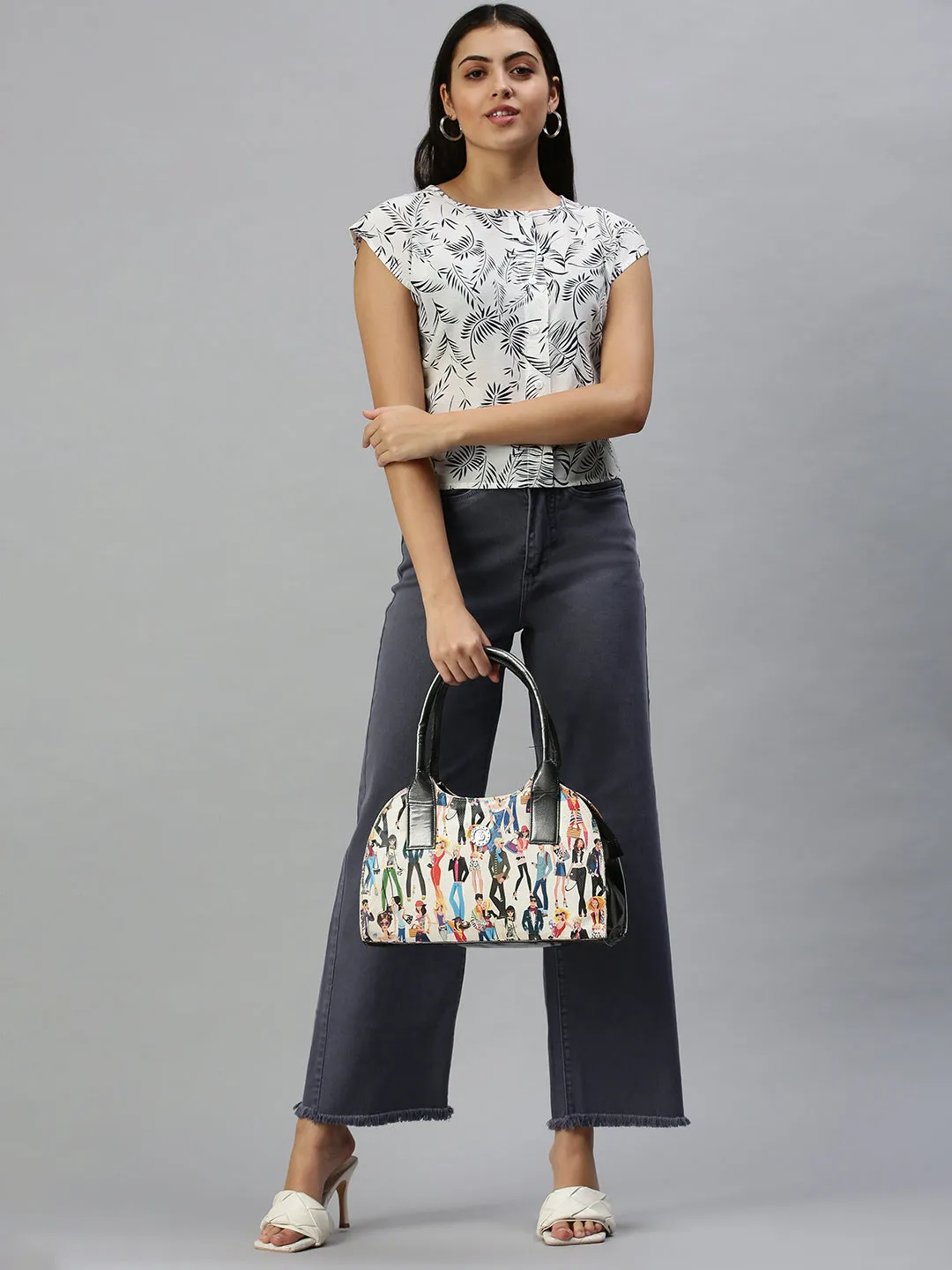 Women's Purple Wide Leg High-Rise Stretchable Denim Jeans Sleek Waist Multi Season Piece