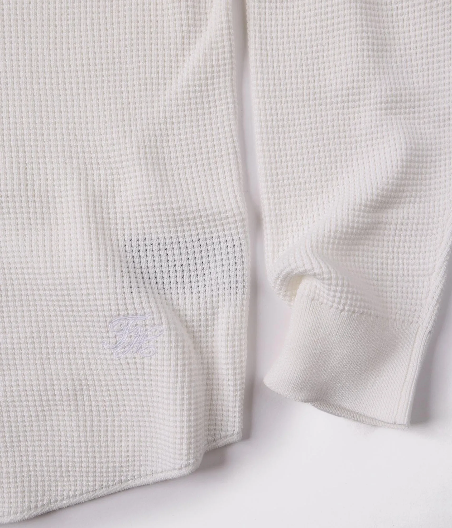 FH WAFFLE KNIT // NATURAL Flexible Ribbing Minimalist Stitching