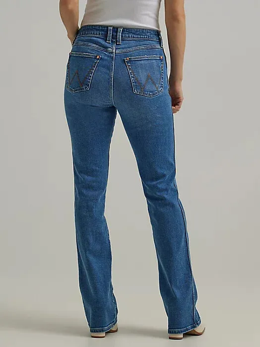 Date Night Summer Vibes Wrangler Retro Women's Bailey High Rise Bootcut Jean in Ember