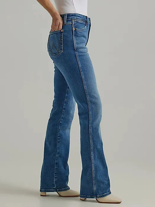 Clean Lines Wrangler Retro Women's Bailey High Rise Bootcut Jean in Ember