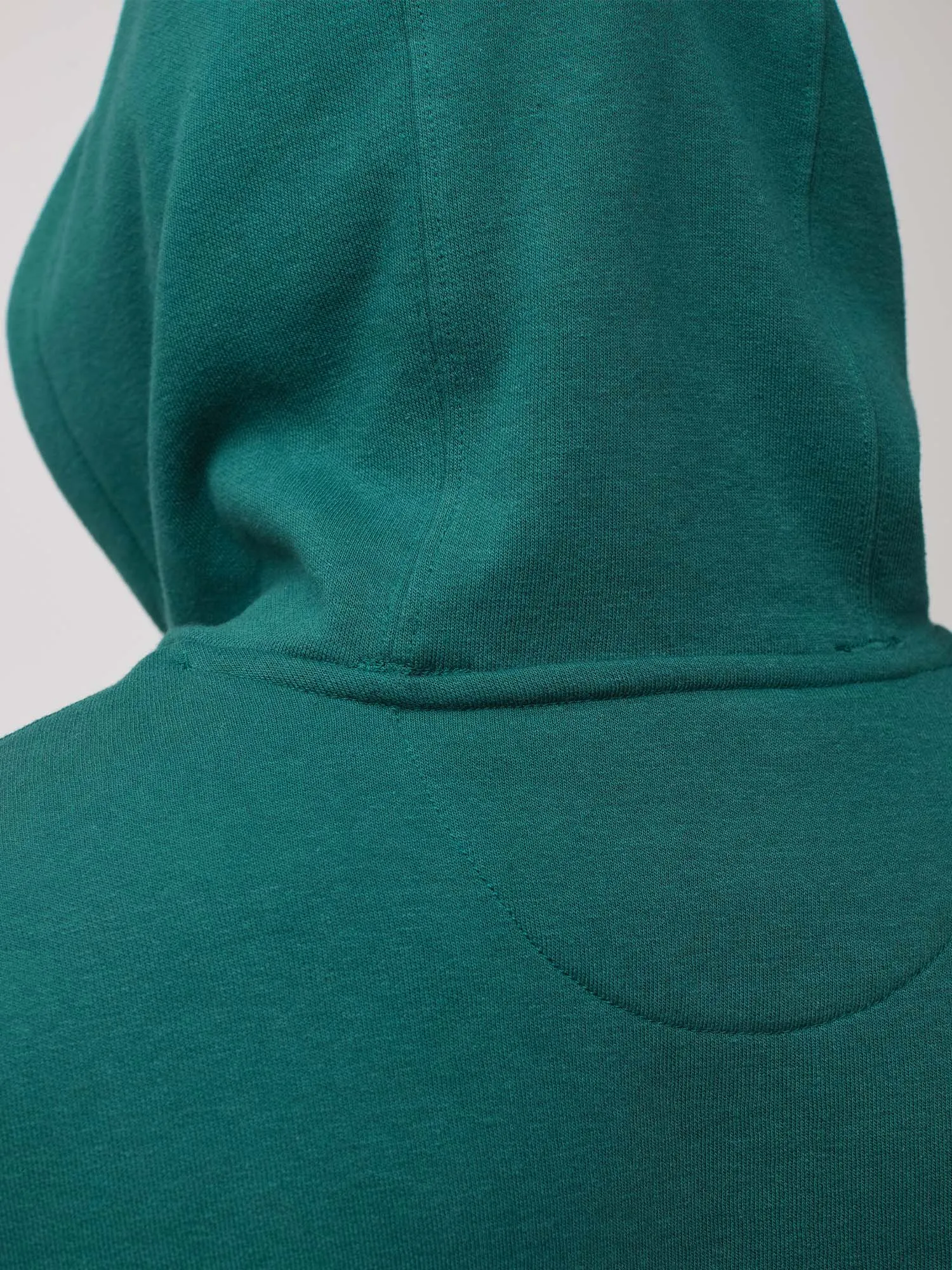 Dark Emerald Pullover Hoodie Relaxed Comfort Fit Easy Layer