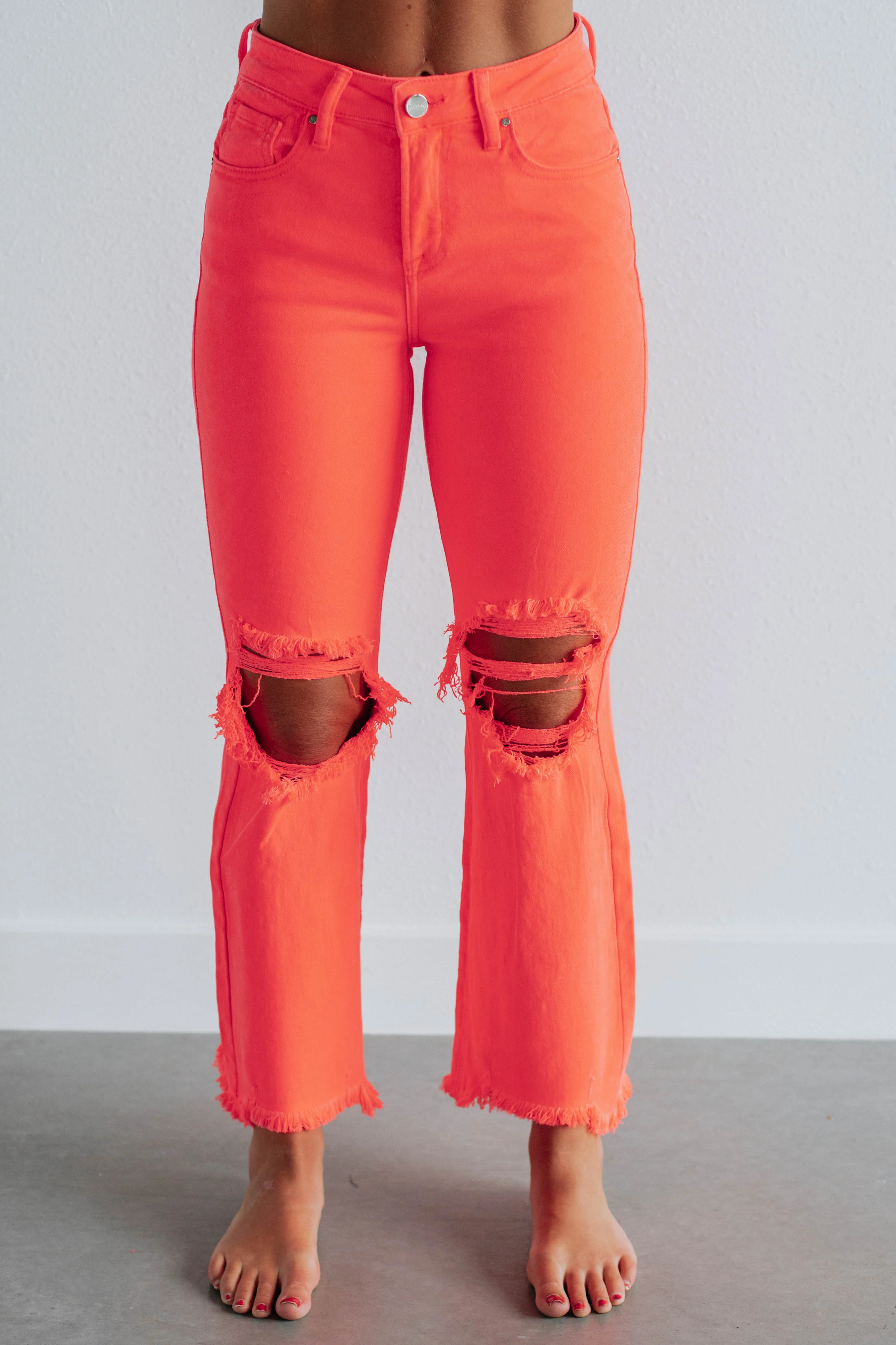 Quick Matchup Yearlong Fit Willow Risen Jeans - Neon Coral