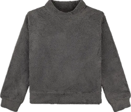 Shiny Finish Fleece Teddy Mockneck