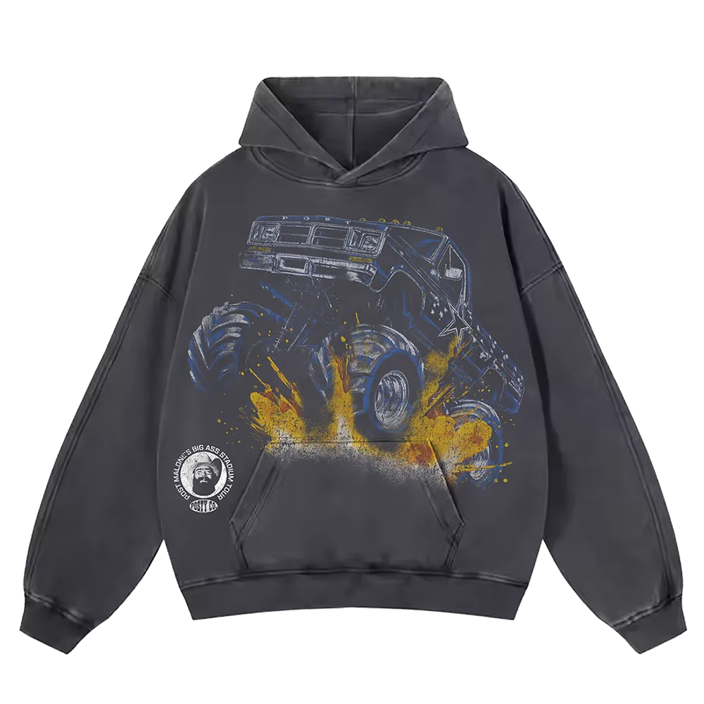 Post Malone X Dallas Cowboys Monster Truck Hoodie Warm and Cozy