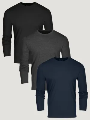 Sleek Performance Best Sellers Performance Long Sleeve Crew 3-Pack
