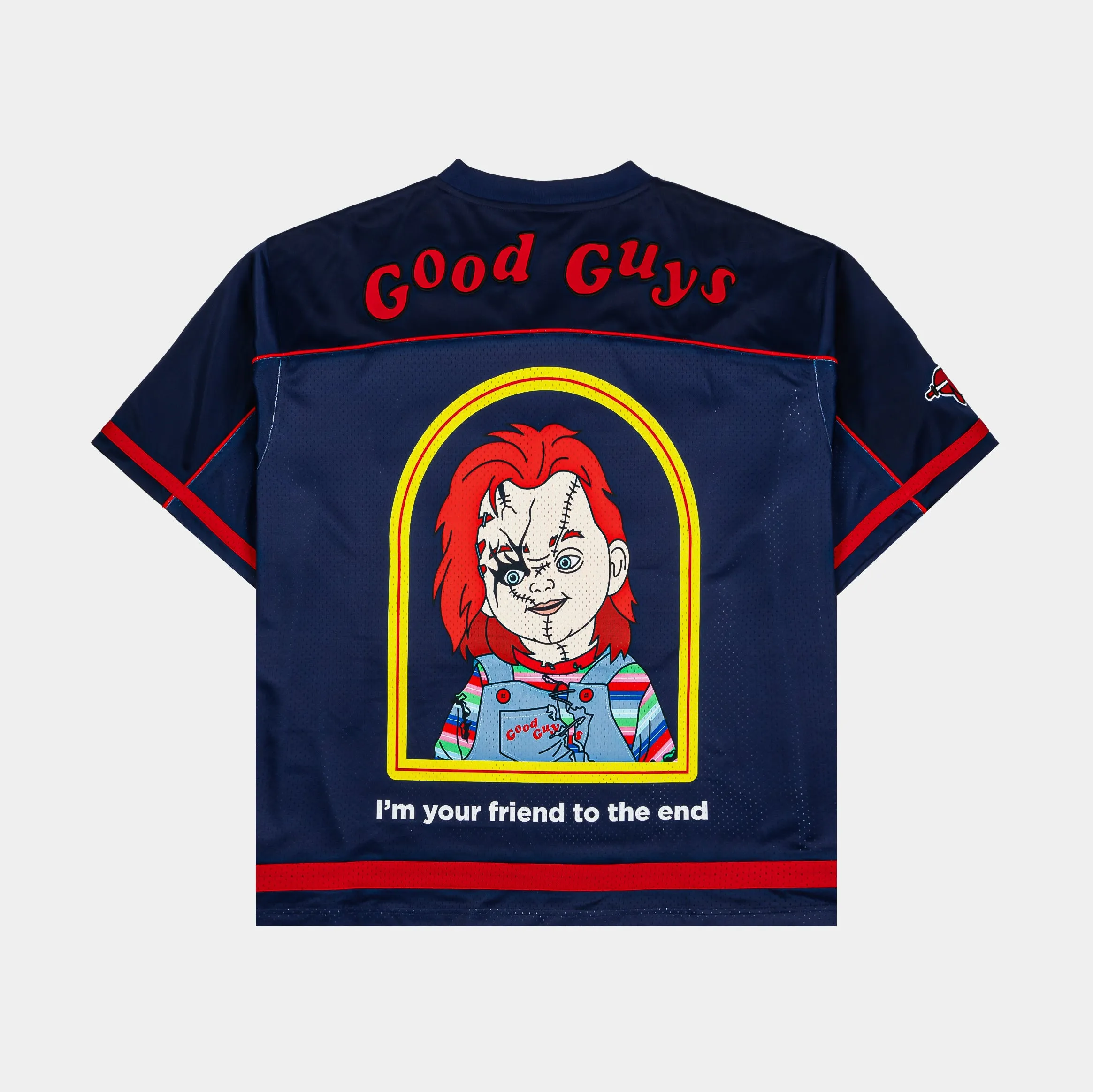 SP x Chucky Good Guy Mesh Mens Jersey (Blue/Red) Reinforced Shoulder Panels Active Motion