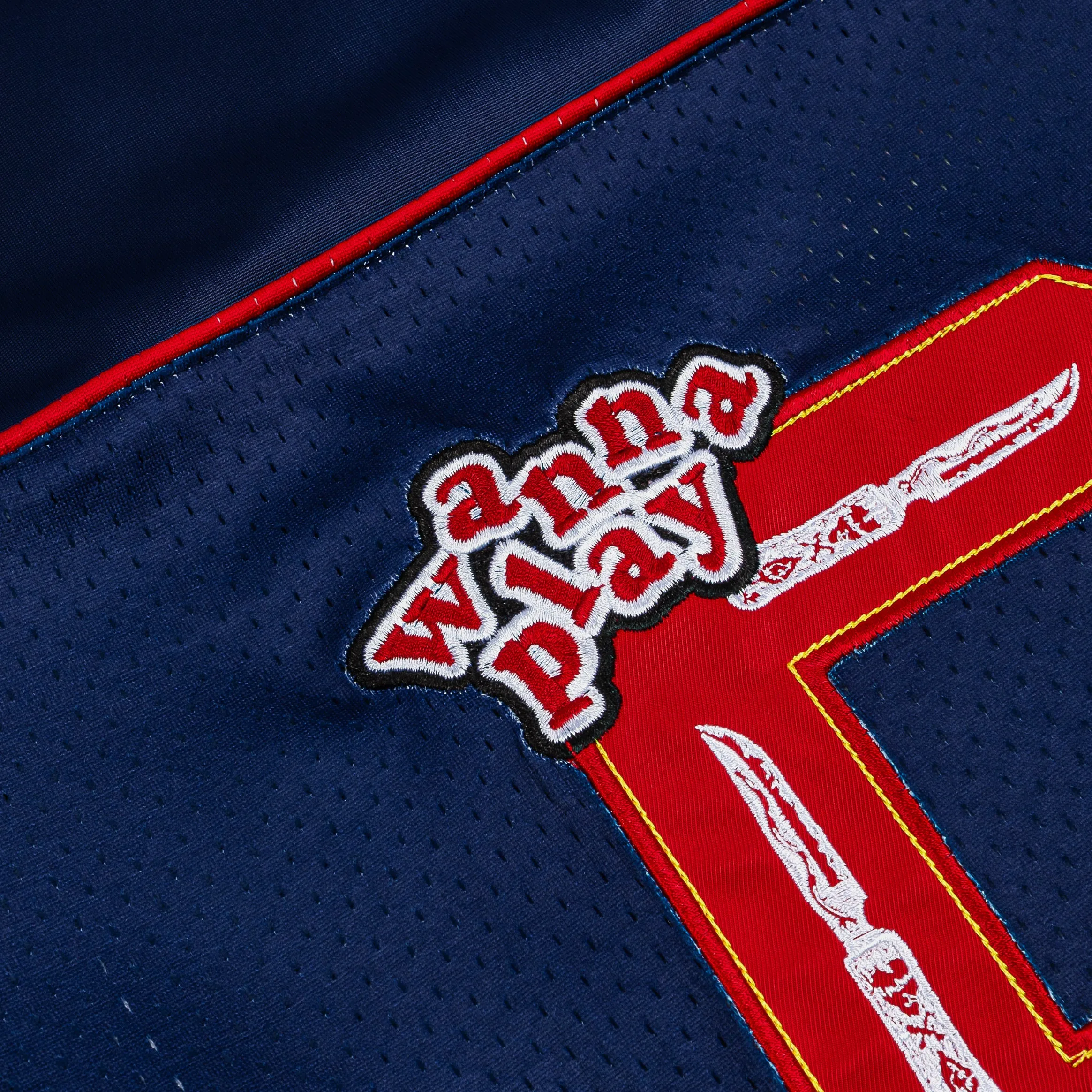 SP x Chucky Good Guy Mesh Mens Jersey (Blue/Red) High Collar Design