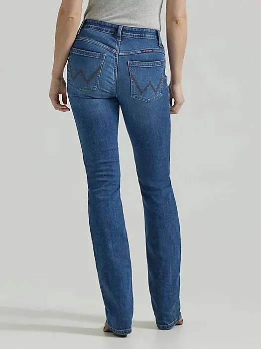 Wrangler Women's Ultimate Riding Jean Willow Mid-Rise Bootcut in Jennifer Elegant Bold Look