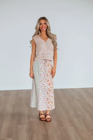 Anti Static Lining Kellis Floral Skirt