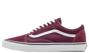 Old Skool PS "Grape Wine True White" Elastic laces