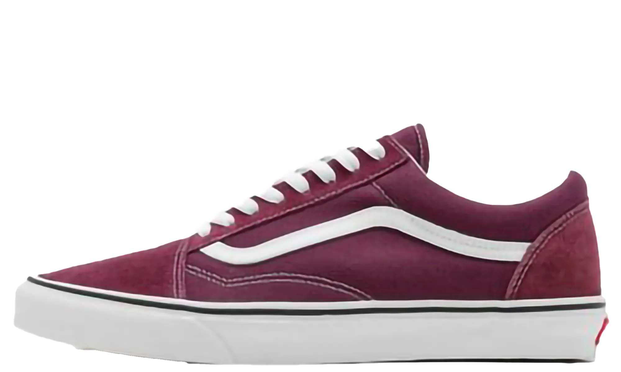 Old Skool PS "Grape Wine True White" Elastic laces