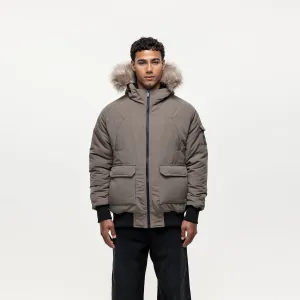 No Static Fortitude Taupe Parka Bomber