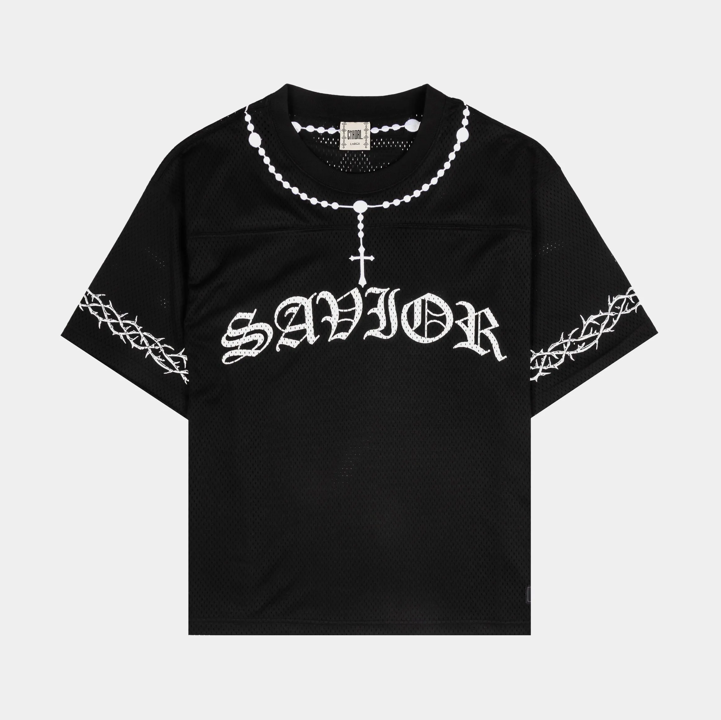 The Savior Football Mens Jersey (Black/White) Breathe Easy