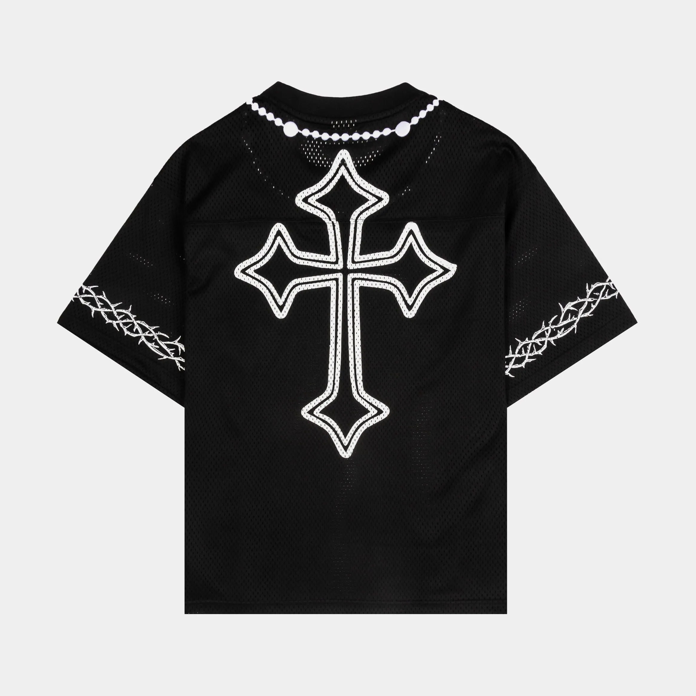 The Savior Football Mens Jersey (Black/White) Lightweight Weave