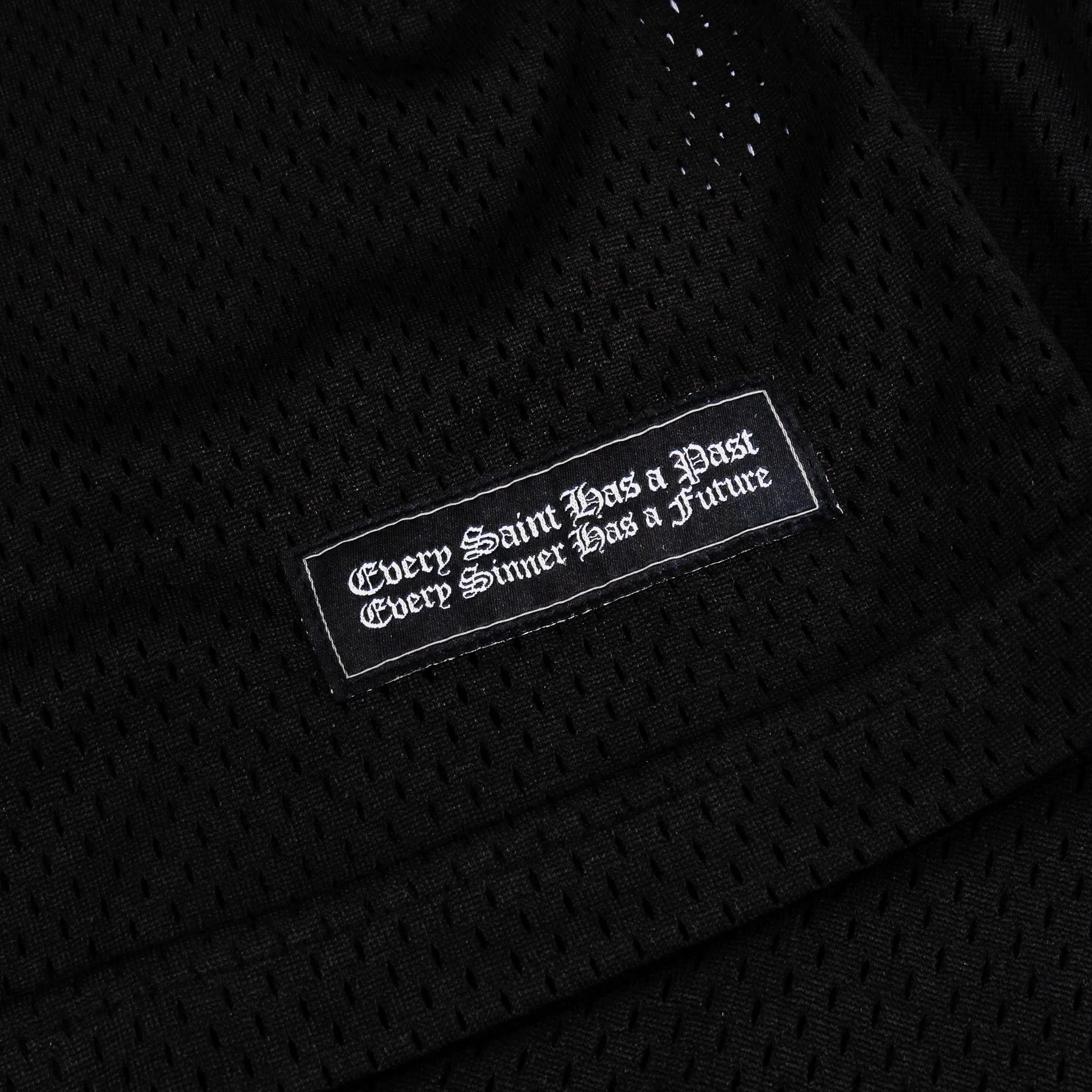 The Savior Football Mens Jersey (Black/White) Brushed Fleece Lining Durable Double Stitched