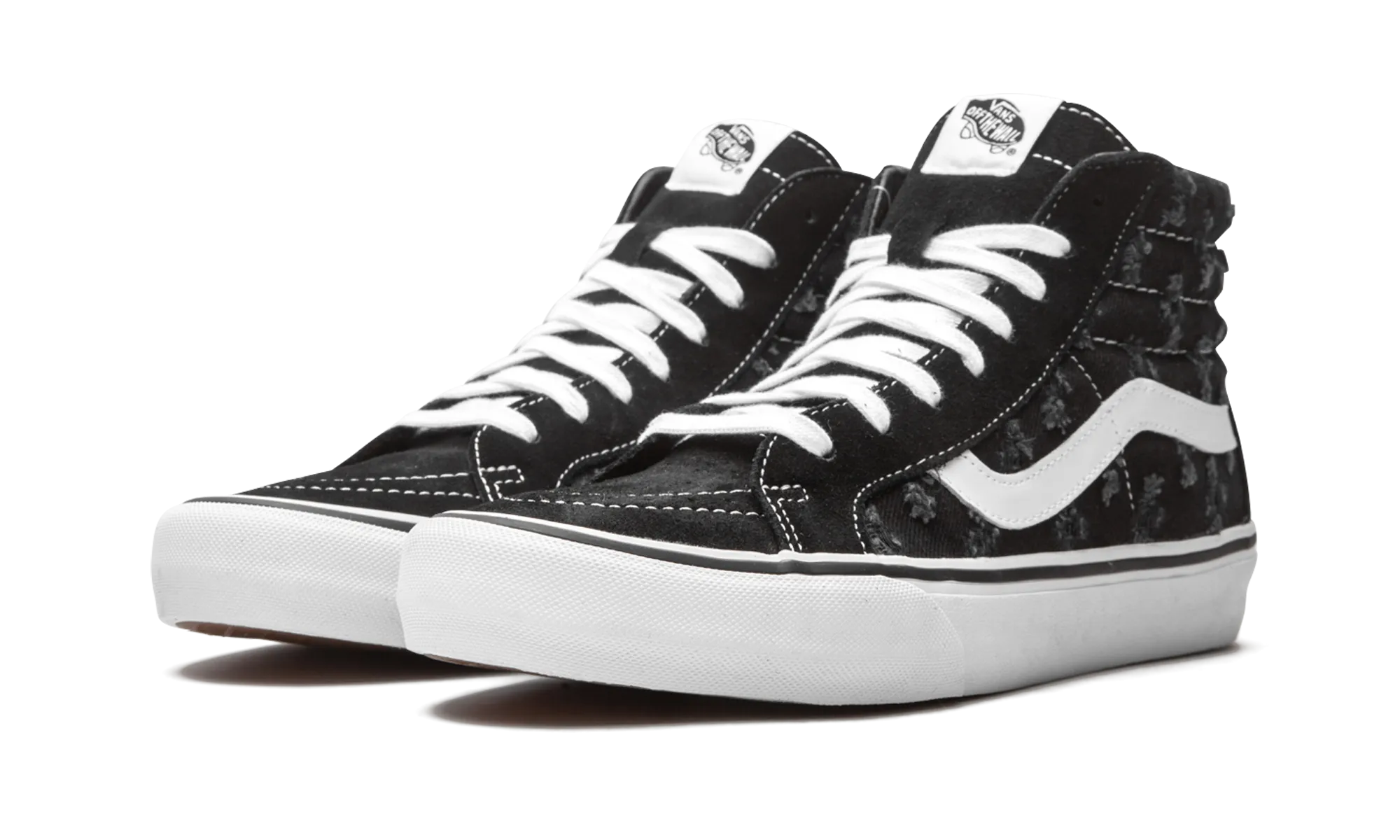 Gloss Mood Breathable mesh Sk8-Hi "Supreme - Hole Punch Denim - Black"