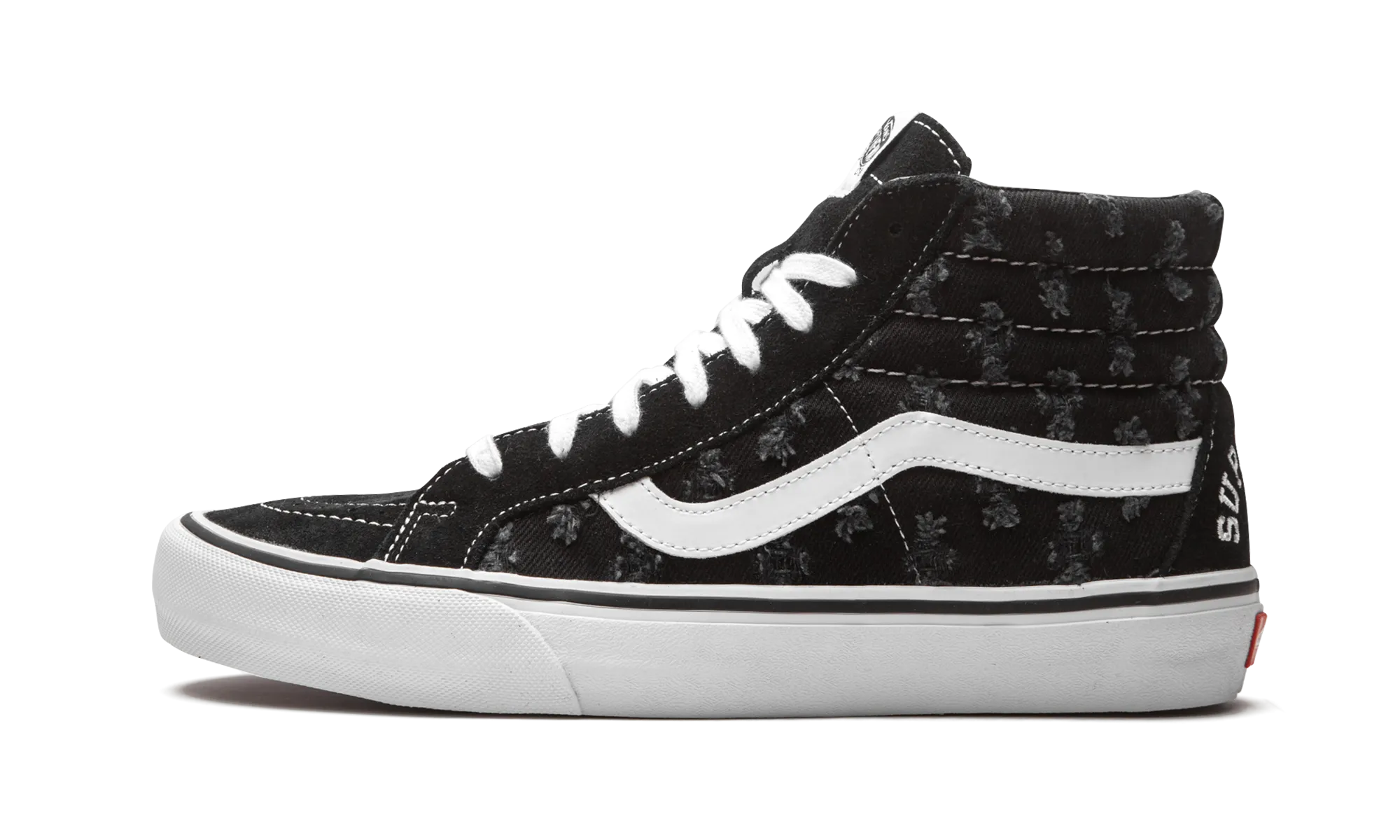 Sk8-Hi "Supreme - Hole Punch Denim - Black" Pressure Relief