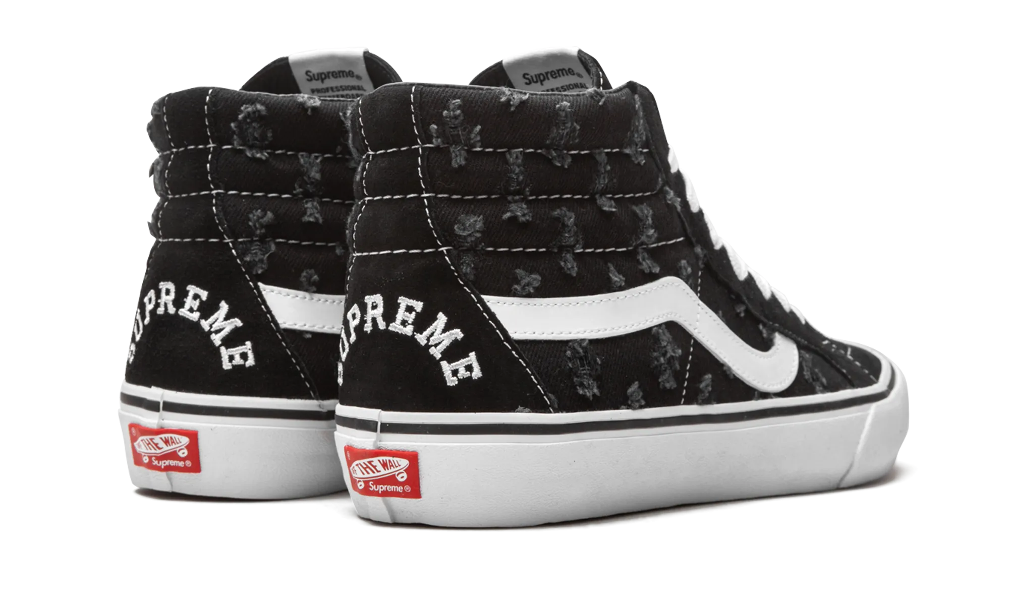Sk8-Hi "Supreme - Hole Punch Denim - Black" Kick Power