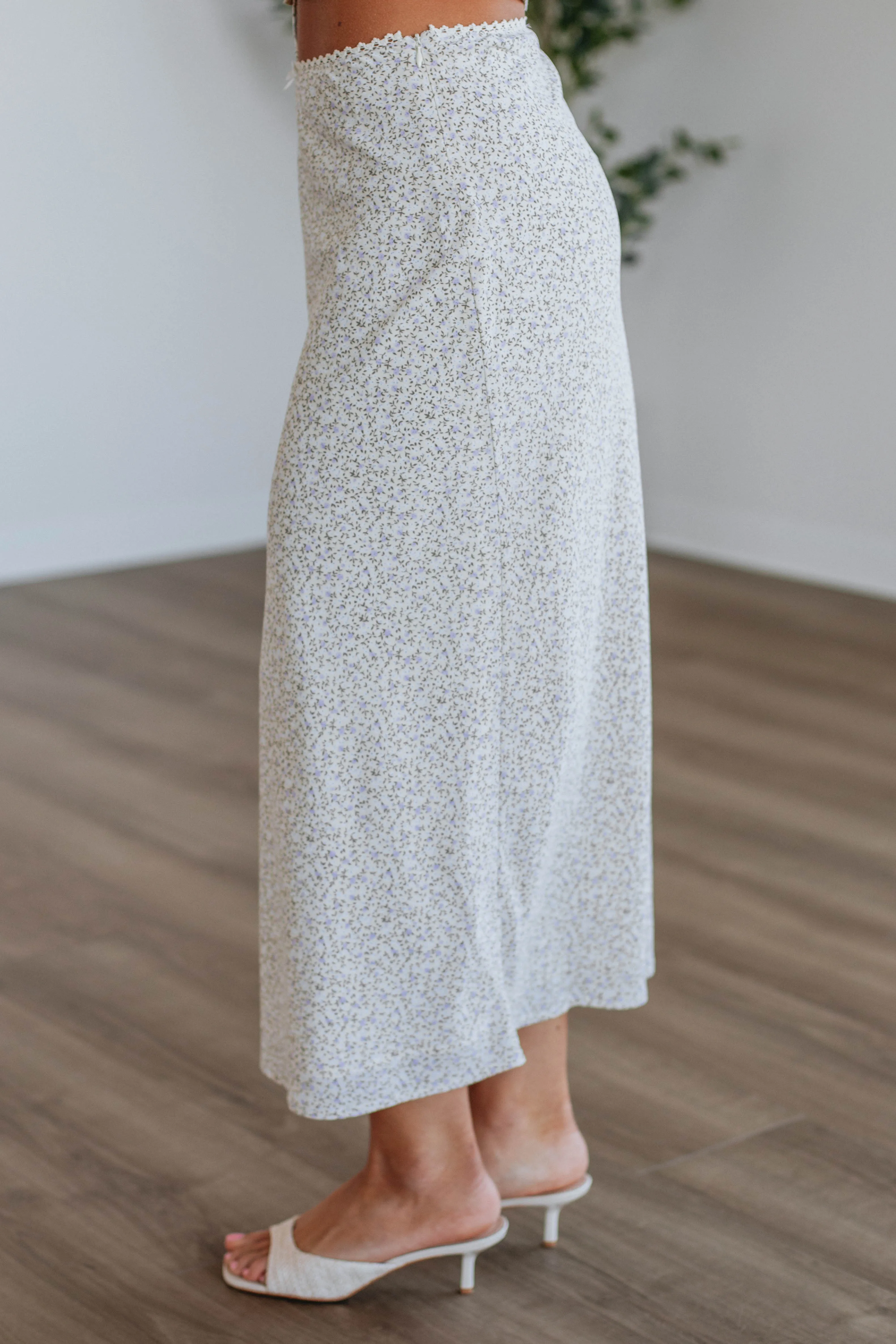 Aslin Floral Skirt Easy Comfort