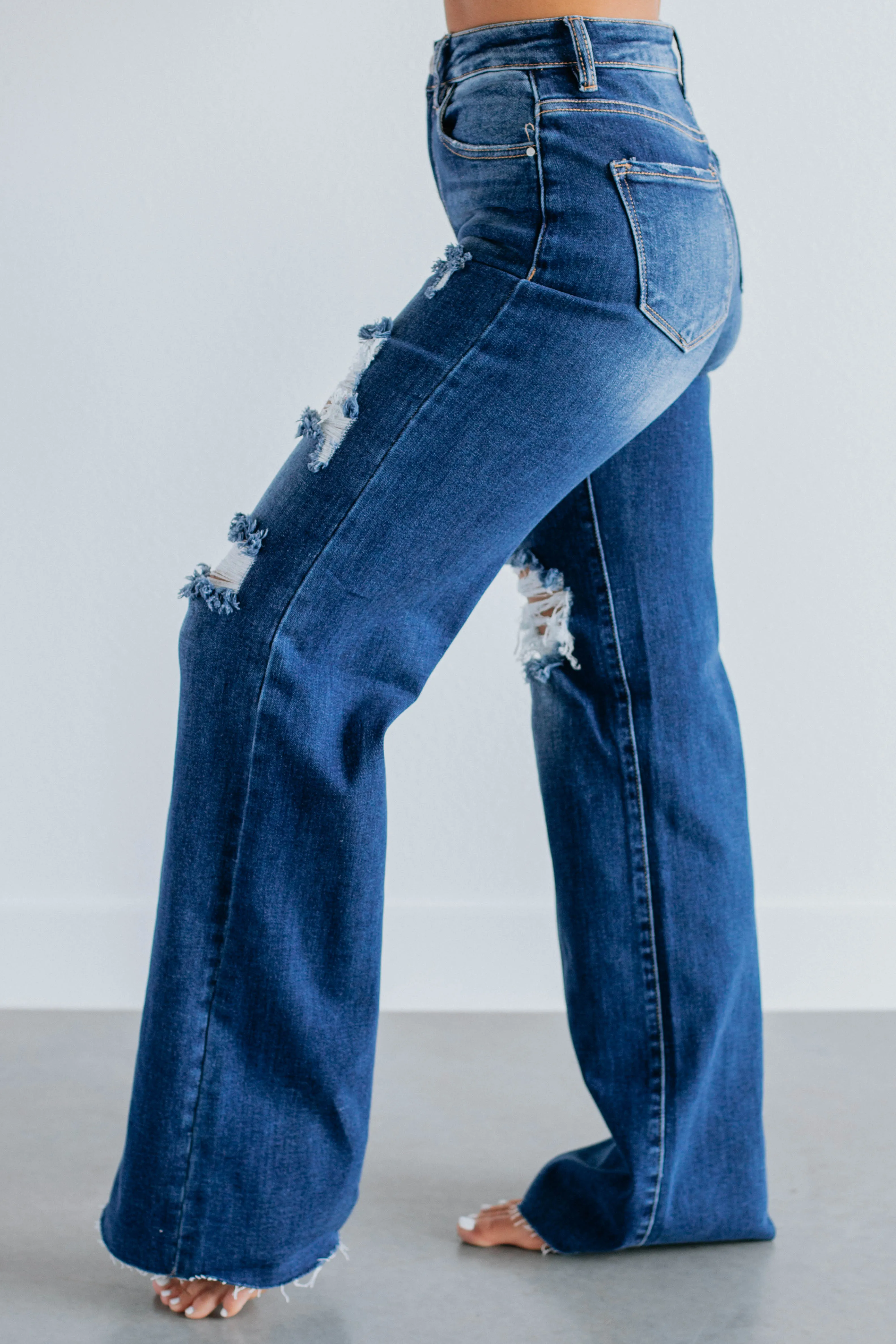 Georgia Risen Jeans - Dark Wash Softened Fabric