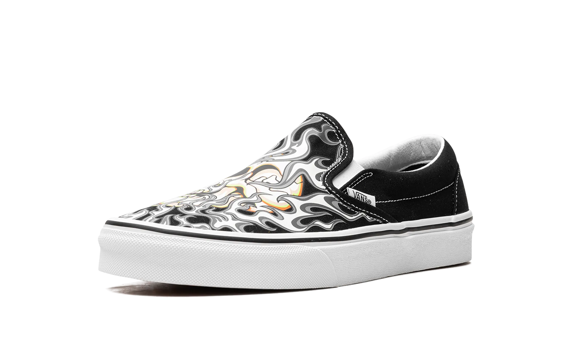 Classic Slip On "Flame Skull" Chic Cool Flexible Fit City Adventure