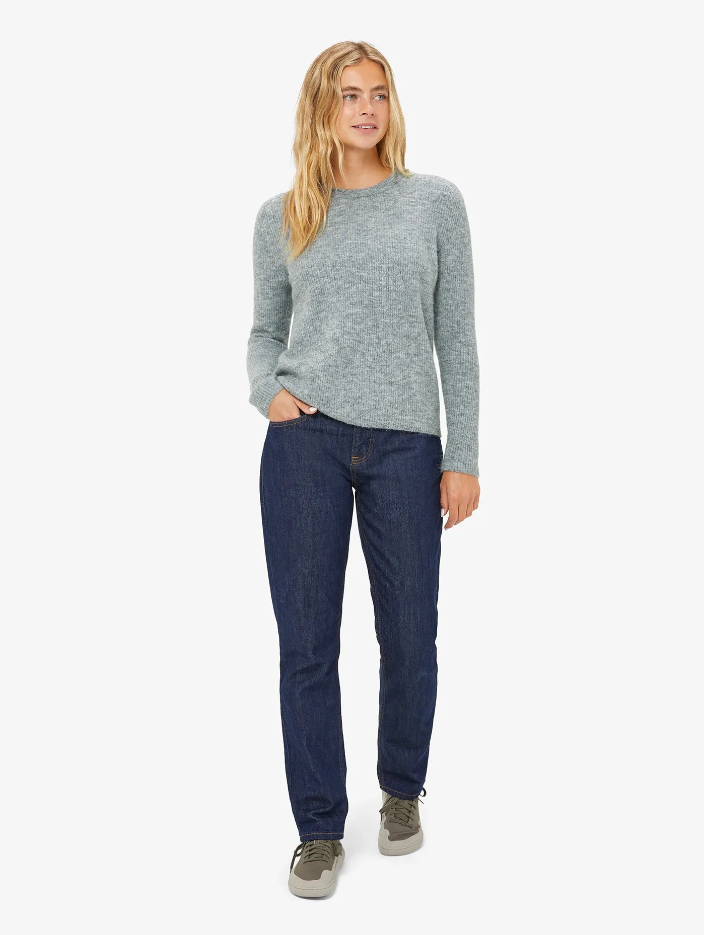 Women's Elsa Knitted Crew Neck Sweater Fresh Chic