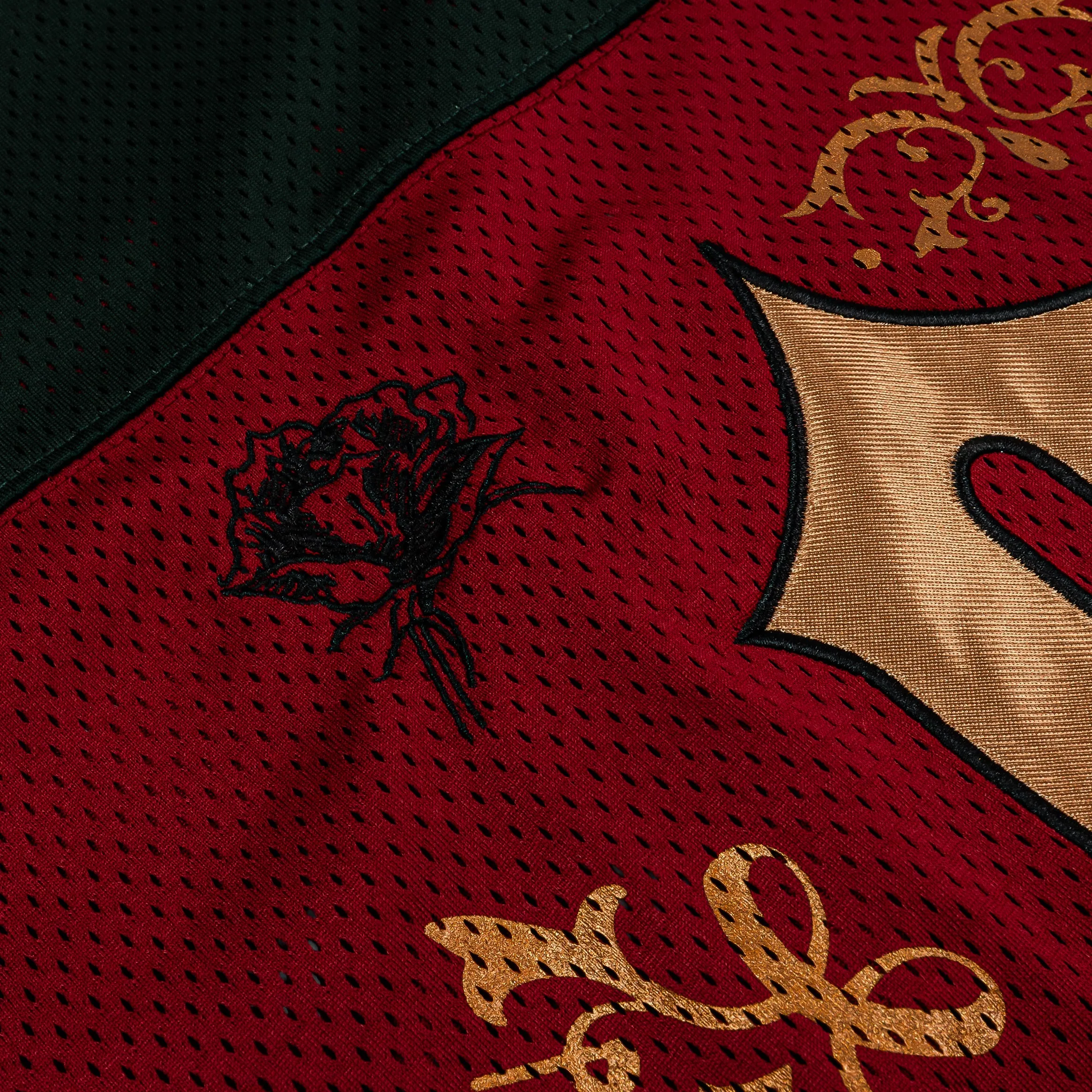 Guadalupe 07 Mesh Mens Jersey (Red/Green) Sweat Resistant Finish Refined fit