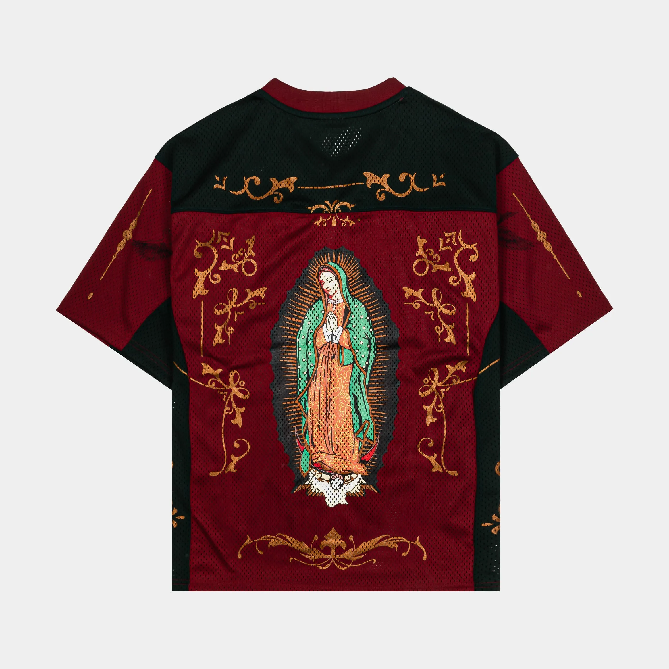 Guadalupe 07 Mesh Mens Jersey (Red/Green) High Durability Weave Adaptive Thermal Control