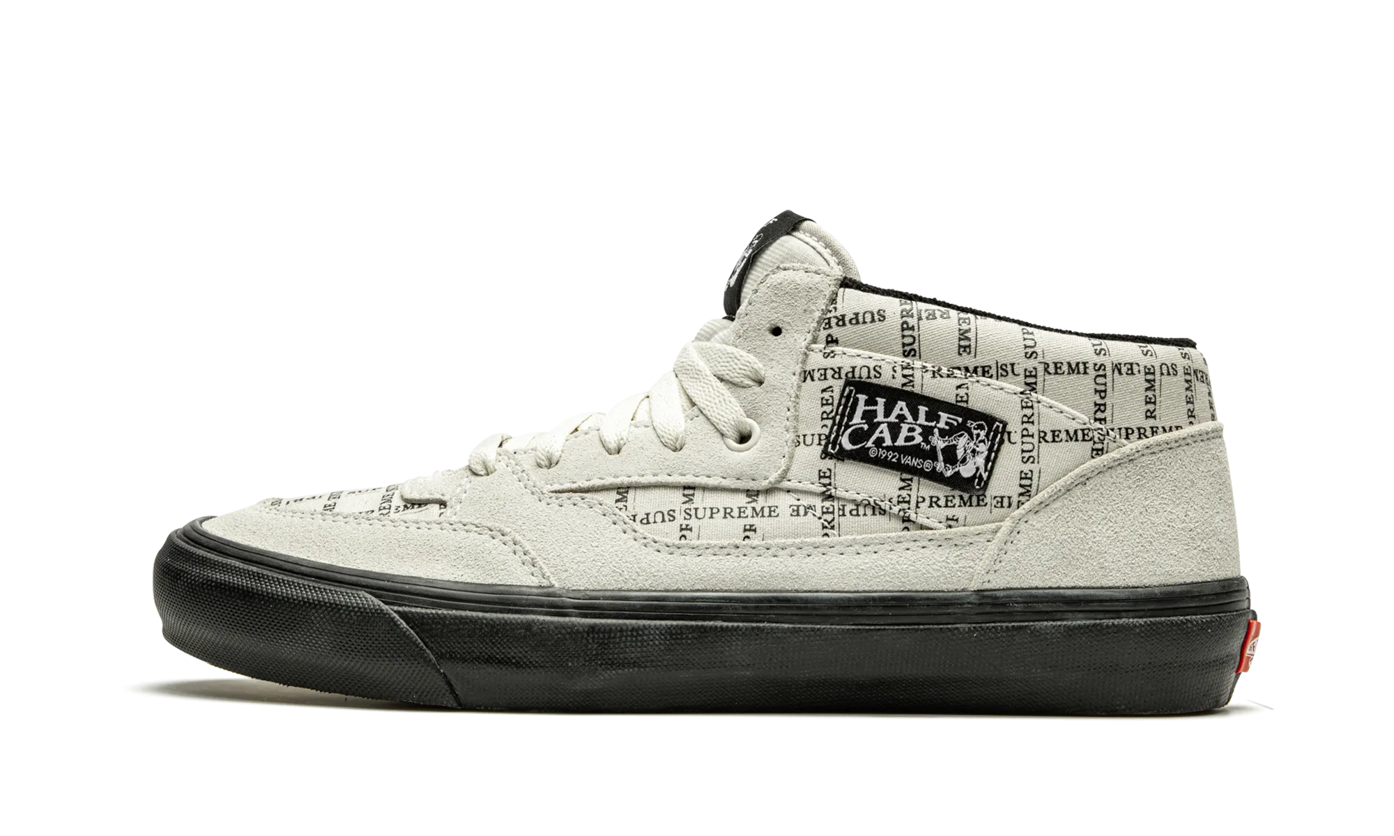 Durable Build Minimalist Fans Kids Fun Half Cab Pro Supreme "Supreme - Grid Logo - White"