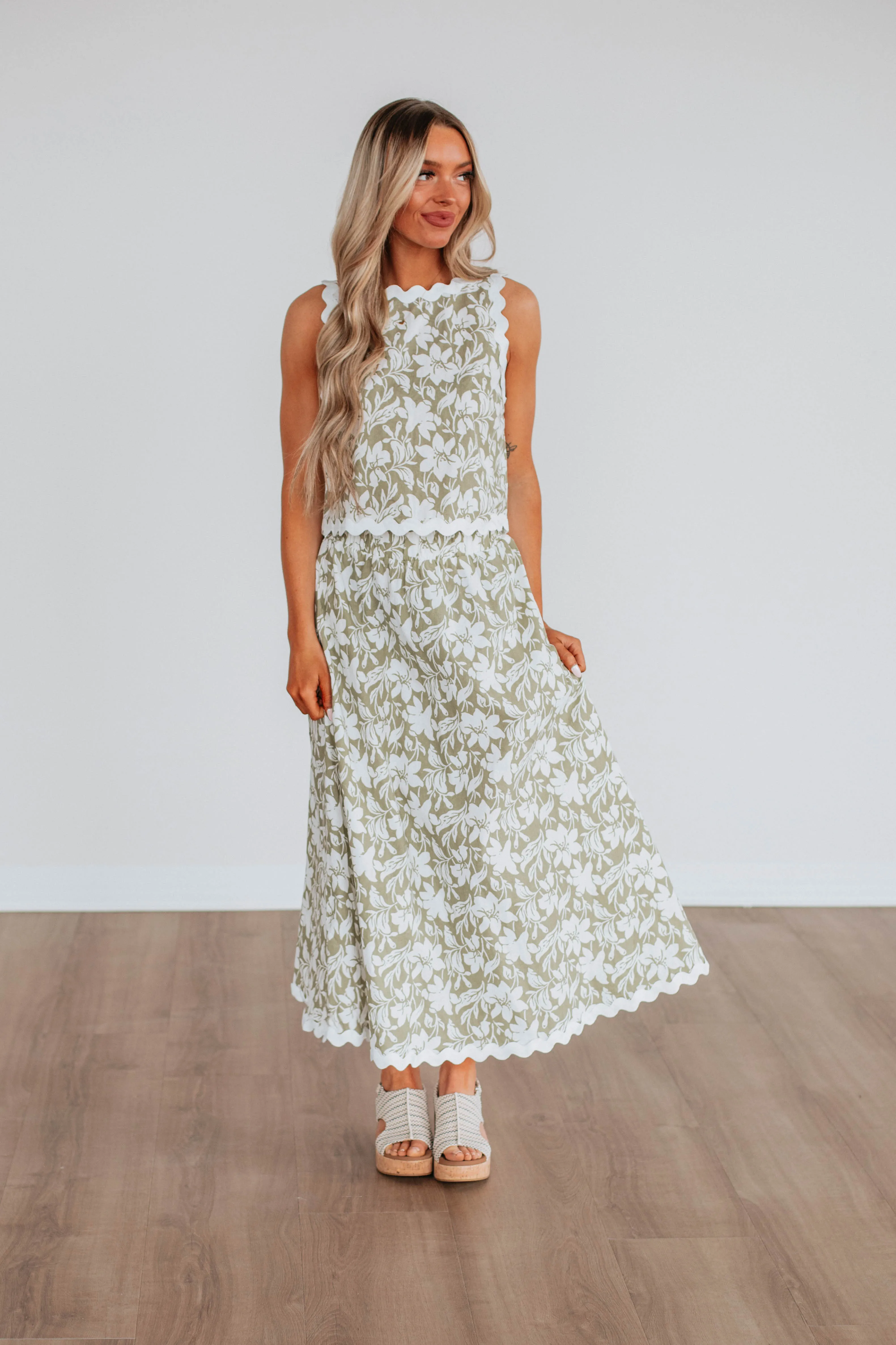 Durable Hem Hand Stitched Havena Floral Skirt