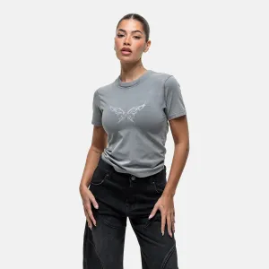 semi-formal style Vintage Tattoo Grey T-shirt