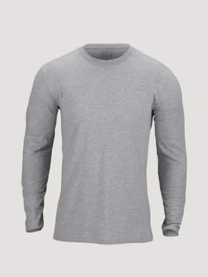 Versatile Wearable Relaxed Vibe Heather Grey Long Sleeve Crew Neck