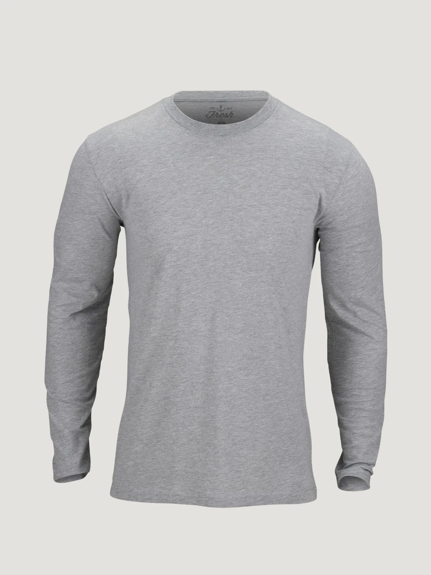 Versatile Wearable Relaxed Vibe Heather Grey Long Sleeve Crew Neck