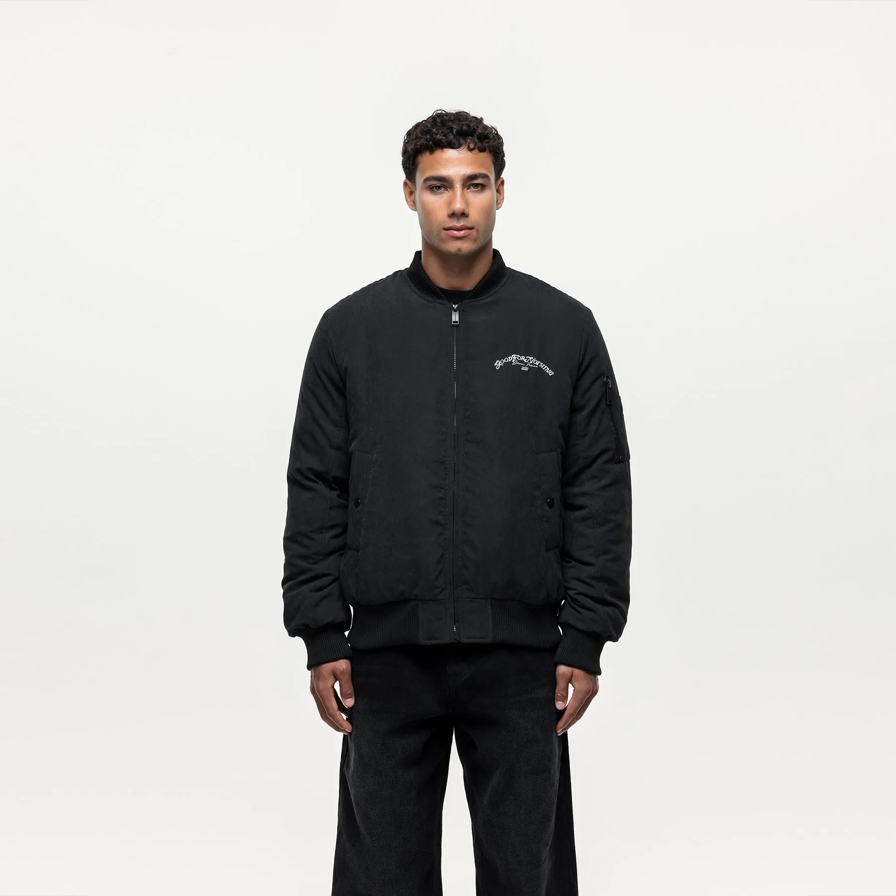 Advanced Wickability System Track Black Bomber Jacket