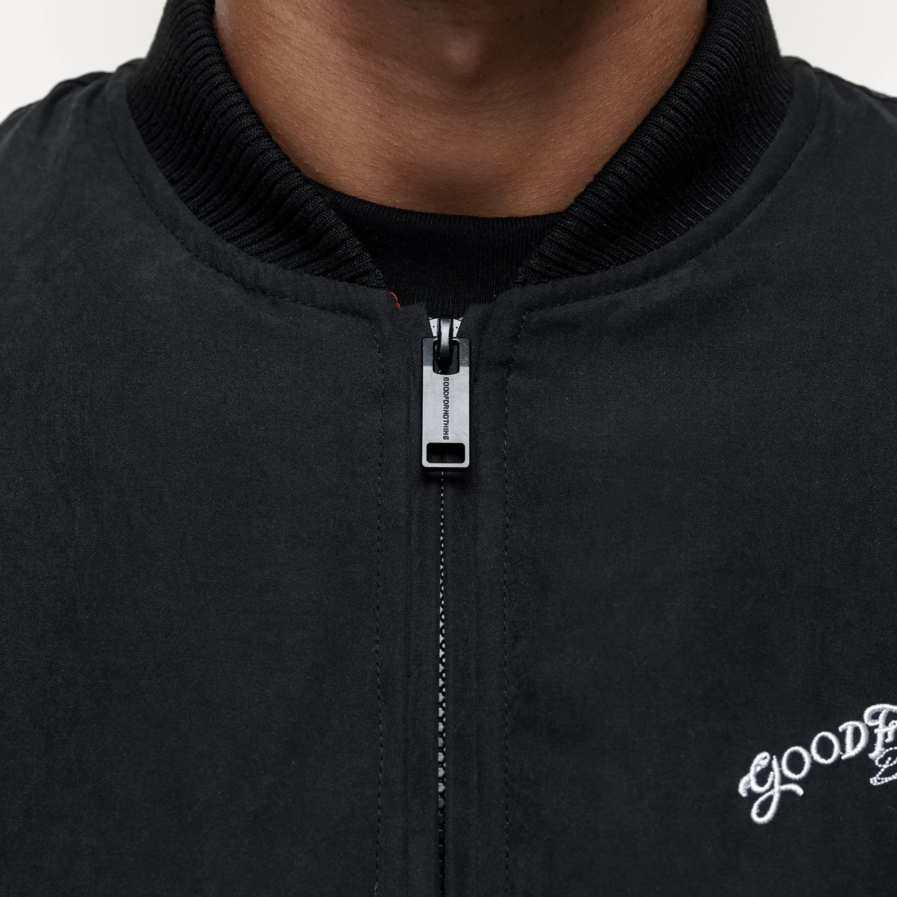 Many Pockets Active Daily Wear Track Black Bomber Jacket