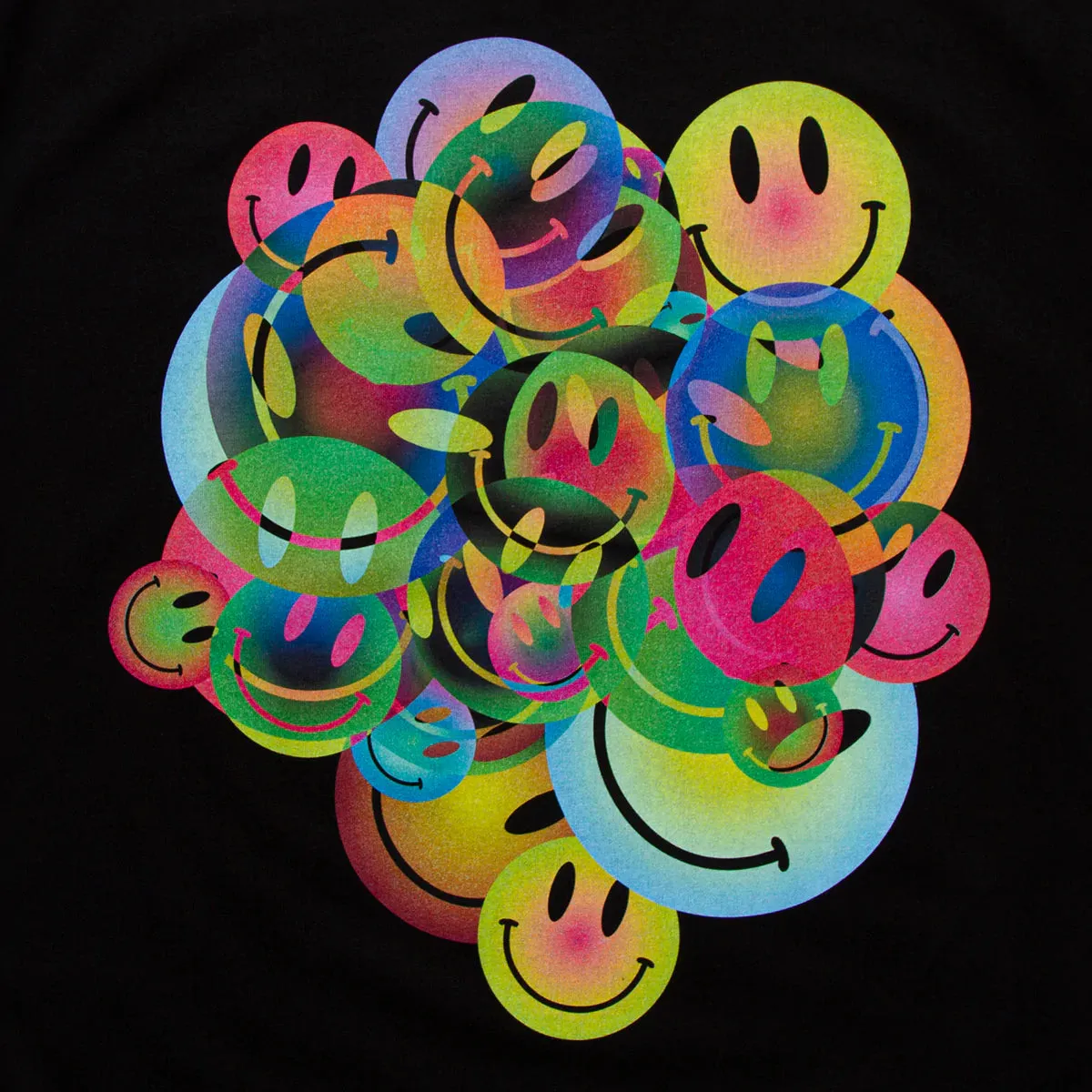 product sustainability impact Anti-static All The Smileys Back Print - Sweatshirt - Black