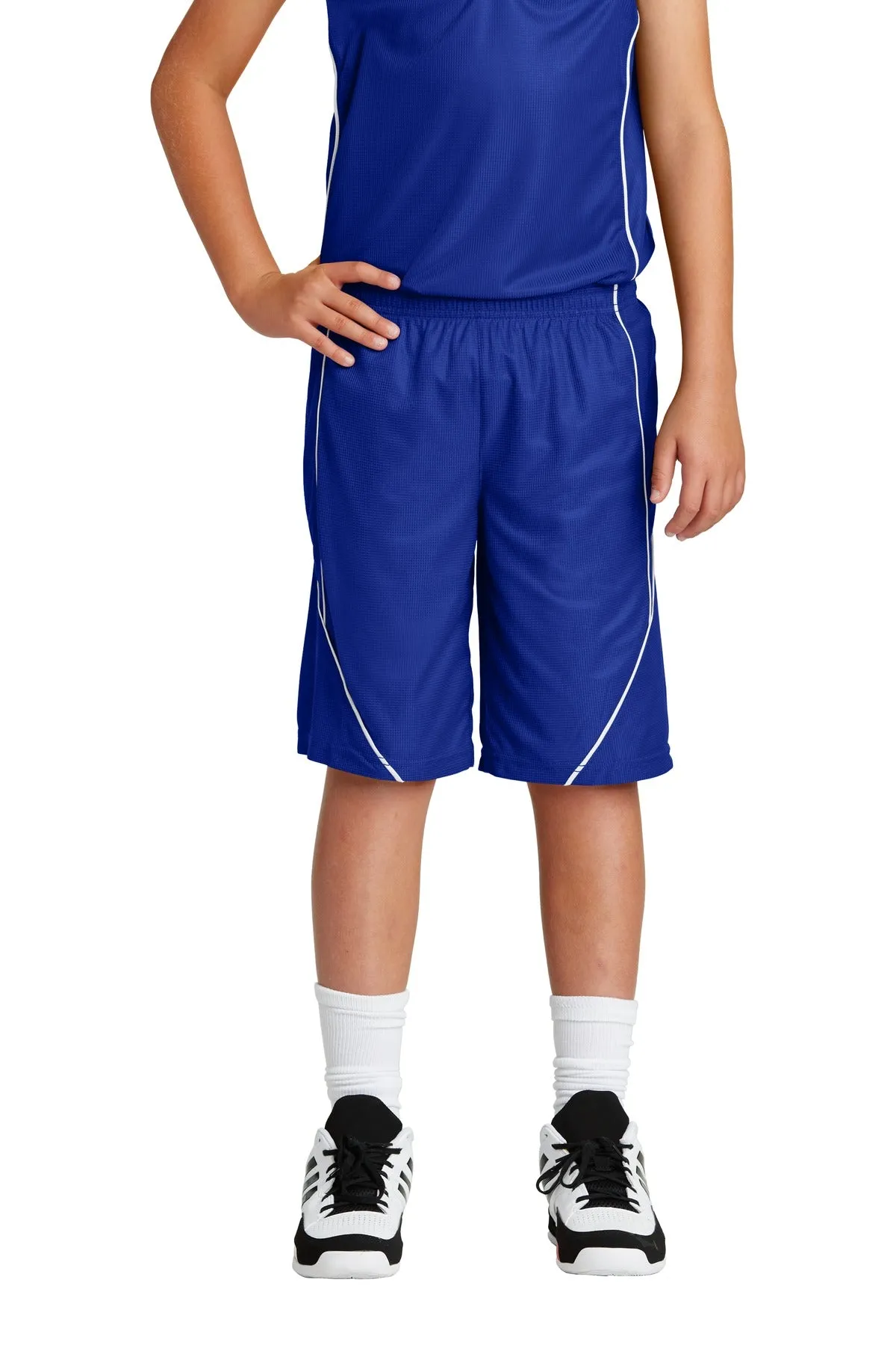 Cooling Mesh Lining Sport-Tek Youth PosiCharge Mesh Reversible Spliced Short