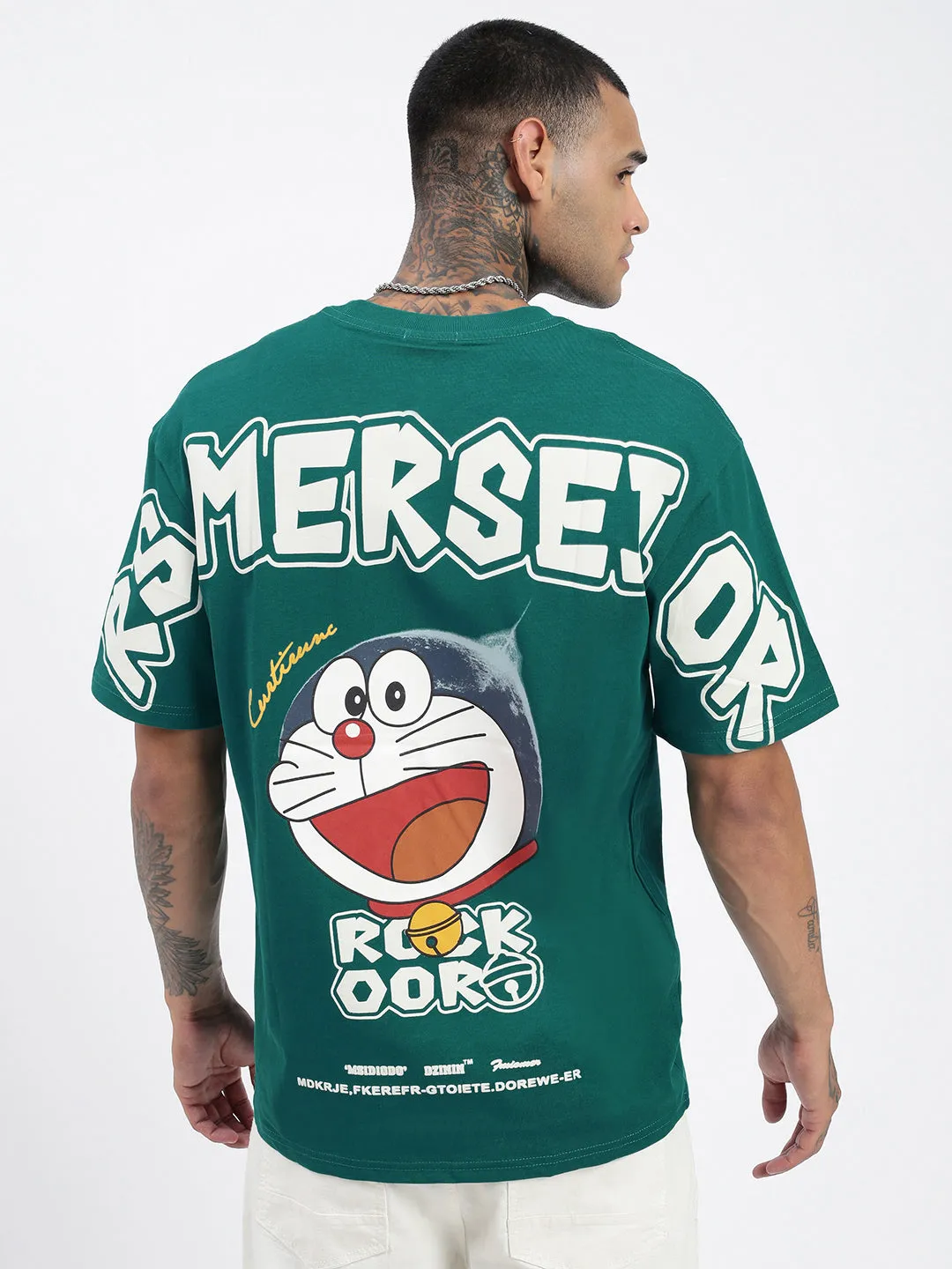 Men's Graphic Green Relaxed Fit T-Shirt Light and Breezy Comfortable and stylish