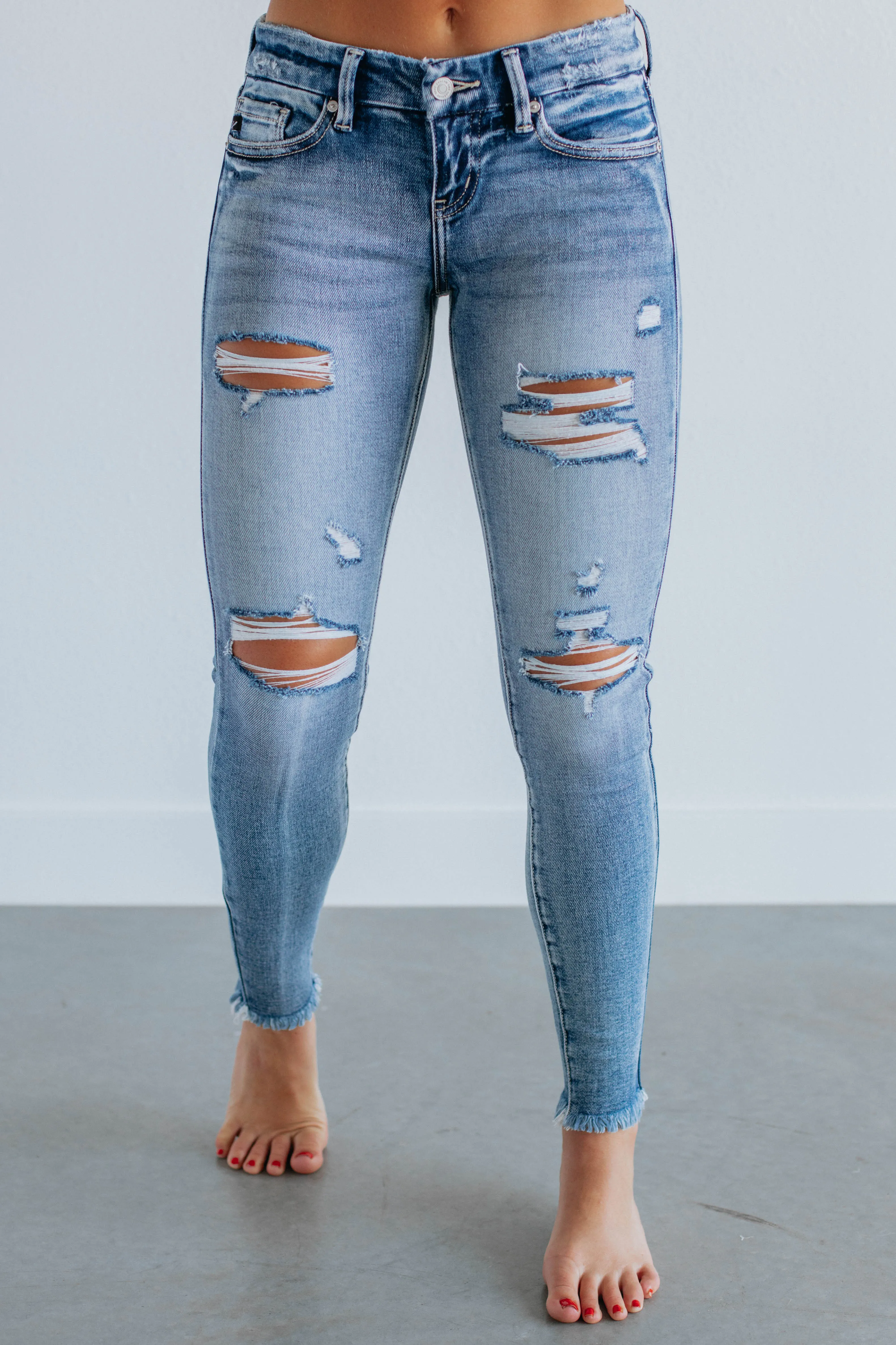 Sharp Finish Unisex Friendly Murrie KanCan Jeans - Medium Wash